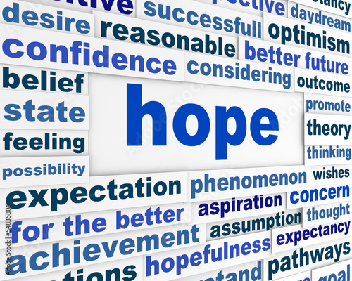 Illustration: Hope word clouds poster Hope word clouds poster