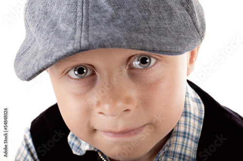 Photo: Junge mit Mütze - retro style Junge mit Mütze - retro style