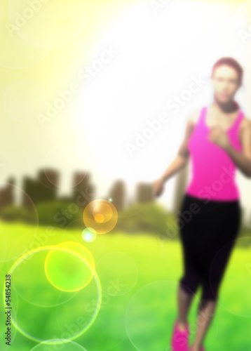 Illustration: Running girl background Running girl background