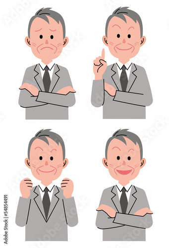 Illustration: シニア 男性 バリエーション シニア 男性 バリエーション