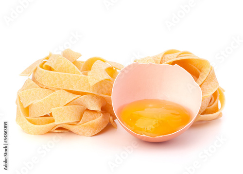 Photo: Italian egg pasta fettuccine nest Italian egg pasta fettuccine nest