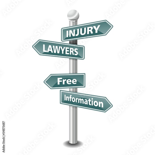 Vector: INJURY LAWYERS icon as signpost - NEW TOP TREND INJURY LAWYERS icon as signpost - NEW TOP TREND