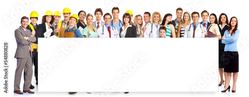 Photo: Group of workers. Group of workers.
