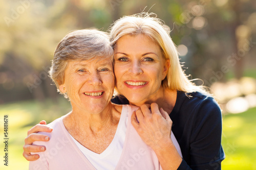Photo: senior woman and middle aged daughter senior woman and middle aged daughter