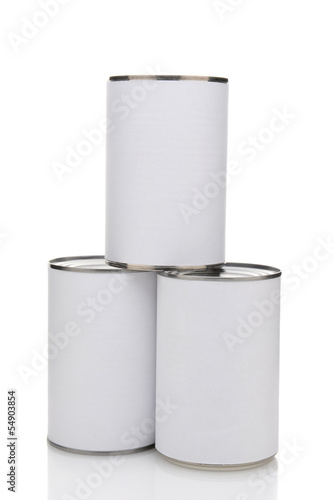 Photo: Three Tin Cans of Food Three Tin Cans of Food