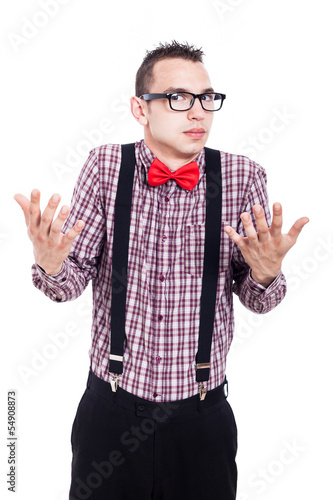 Photo: Nerd man explaining Nerd man explaining
