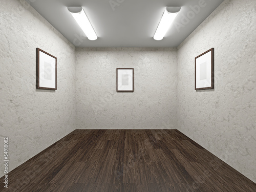 Illustration: Gallery with blank pictures Gallery with blank pictures