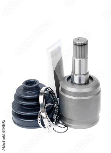 Photo: Constant velocity joints inner, bearing, isolated on a white Constant velocity joints inner, bearing, isolated on a white