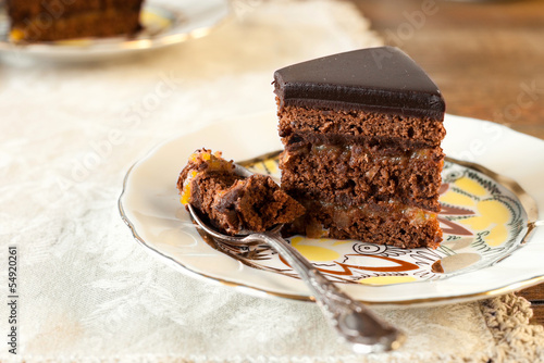 Photo: Sacher chocolate cake Sacher chocolate cake