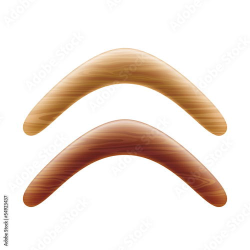 Vector: Wooden boomerang Wooden boomerang