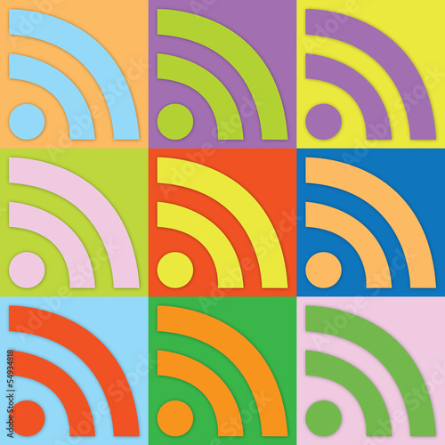 Illustration: Farbiges RSS Farbiges RSS
