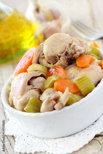 Photo: Rabbit stew with vegetables Rabbit stew with vegetables