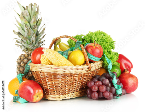 Photo: Fresh vegetables isolated on white Fresh vegetables isolated on white