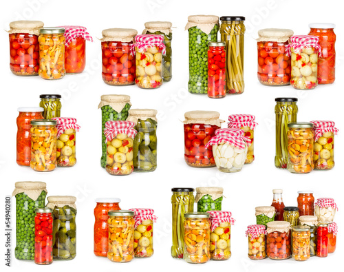 Photo: Set of canned vegetables Set of canned vegetables