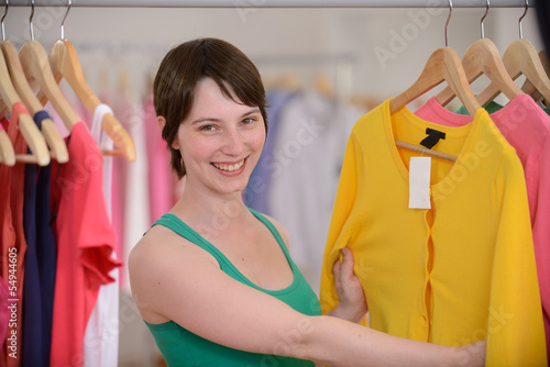 Photo: Woman shopping for clothes Woman shopping for clothes