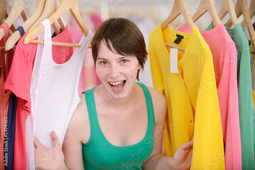 Photo: Woman shopping for clothes Woman shopping for clothes