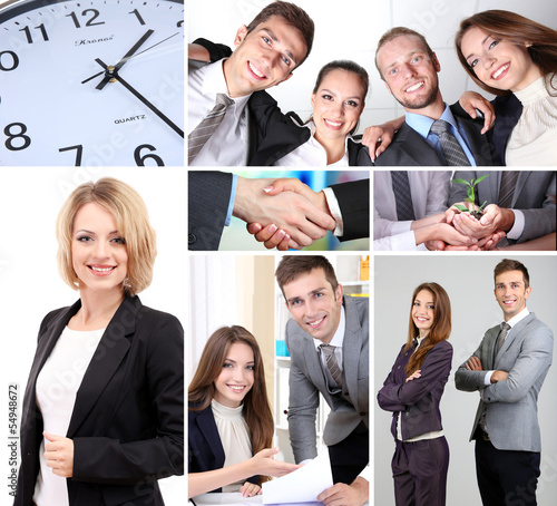 Photo: Collage of business partners Collage of business partners
