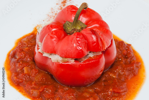 Photo: Oven tomato stuffed with mince meat Oven tomato stuffed with mince meat