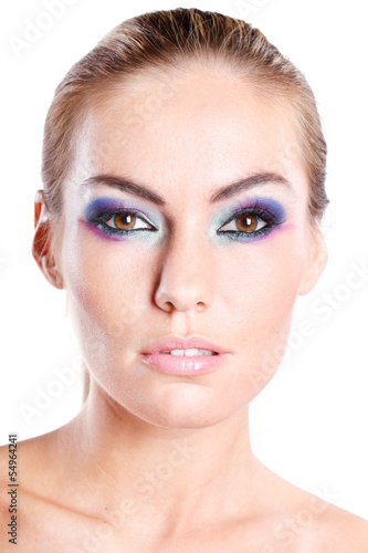 Photo: face close up of a beautiful woman face close up of a beautiful woman