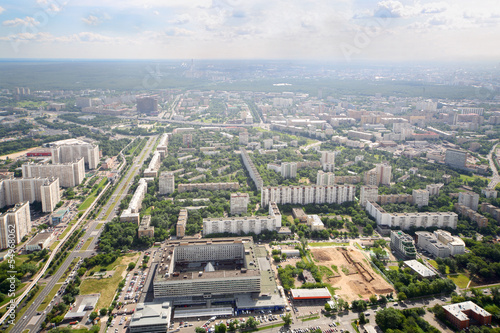 Photo: 15th and 16th districts of Ostankino district at summer day 15th and 16th districts of Ostankino district at summer day