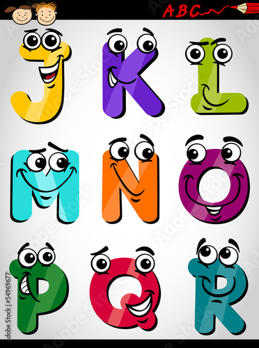 Vector: cute letters alphabet cartoon illustration cute letters alphabet cartoon illustration