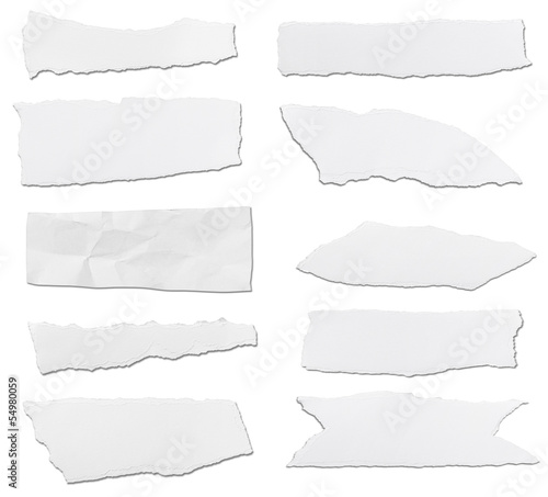 Photo: white paper ripped message background white paper ripped message background
