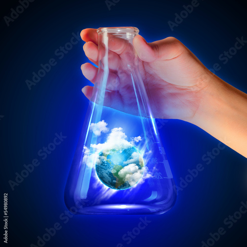 Photo: Globe in test tube Globe in test tube