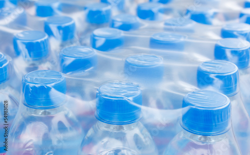 Photo: bottled water in plastic wrap bottled water in plastic wrap