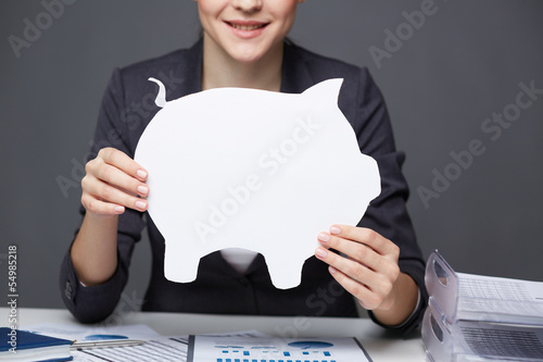 Photo: Paper piggy bank Paper piggy bank