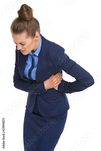 Photo: Business woman having heart pain Business woman having heart pain