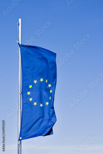 Photo: Europa, Flagge der Union Europeaen, close up Europa, Flagge der Union Europeaen, close up