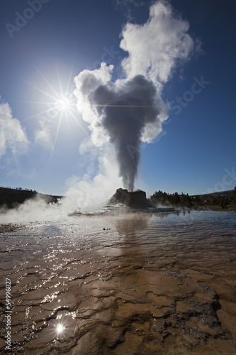 Photo: USA, Yellowstone Park, Wyoming, Castle Geyser USA, Yellowstone Park, Wyoming, Castle Geyser