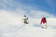 Photo: Österreich, Salzburg Land, Altenmarkt-Zauchensee, Paar mittleren Alters Skifahren auf Skipiste im Winter Österreich, Salzburg Land, Altenmarkt-Zauchensee, Paar mittleren Alters Skifahren auf Skipiste im Winter