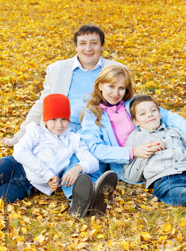 Photo: Family in autumn park Family in autumn park