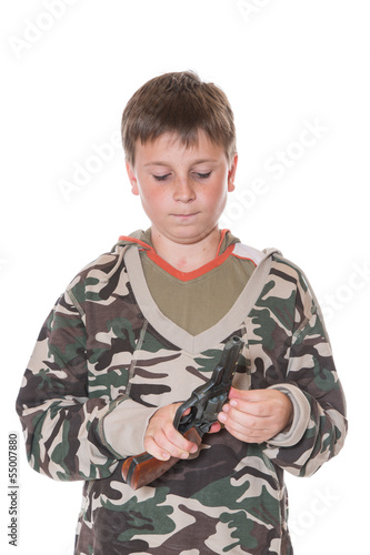 Photo: teenager with a gun teenager with a gun