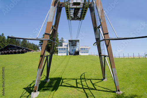 Photo: Cable car on mountain Pfaender near Bregenz, Austria Cable car on mountain Pfaender near Bregenz, Austria