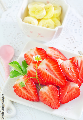 Photo: strawberry and banana strawberry and banana