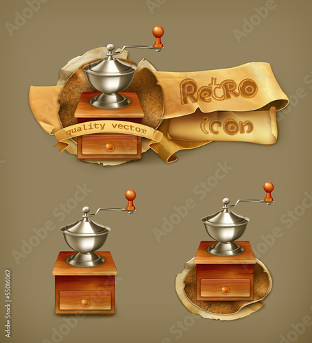 Vector: Coffee grinder icon Coffee grinder icon