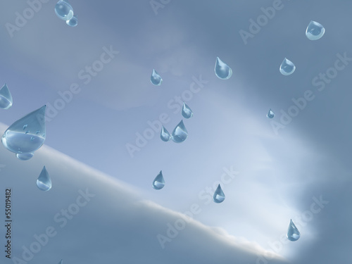 Photo: Raindrops falling from sky Raindrops falling from sky