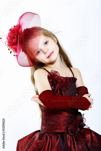 Photo: Little girl in beautiful dress Little girl in beautiful dress