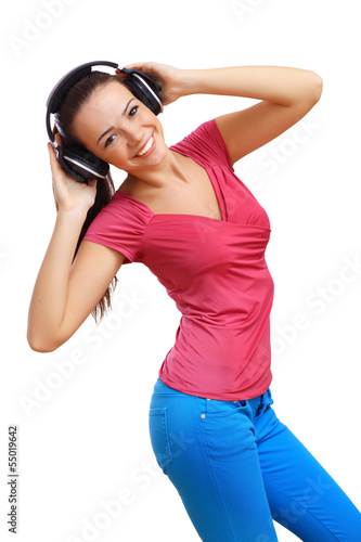Photo: Happy smiling girl dancing Happy smiling girl dancing