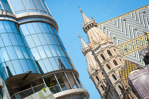 Photo: Haas Haus with St. Stephen's Cathedral, Vienna, Austria Haas Haus with St. Stephen's Cathedral, Vienna, Austria