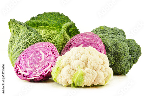 Photo: Variety of fresh organic vegetables isolated on white Variety of fresh organic vegetables isolated on white
