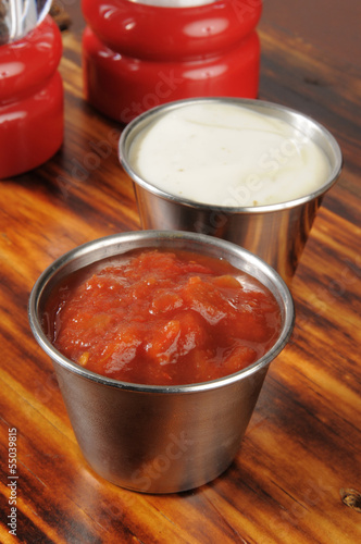 Photo: Salsa and ranch dips Salsa and ranch dips