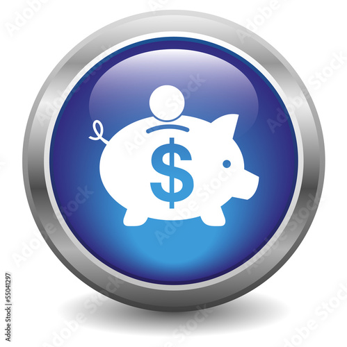 Vector: Dollar piggy bank icon Dollar piggy bank icon