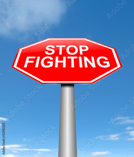 Illustration: Stop fighting concept. Stop fighting concept.