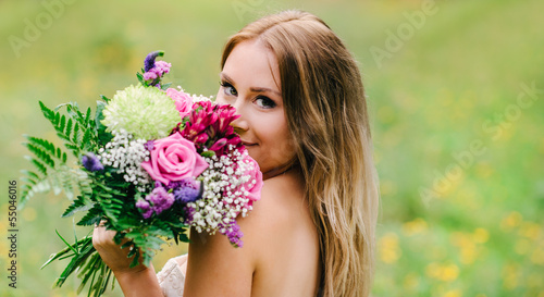 Photo: a beautiful bride in her wedding dress a beautiful bride in her wedding dress
