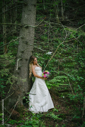 Photo: wedding bride in a forest setting wedding bride in a forest setting
