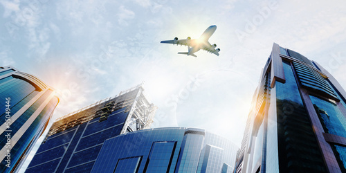Illustration: Plane in sky Plane in sky