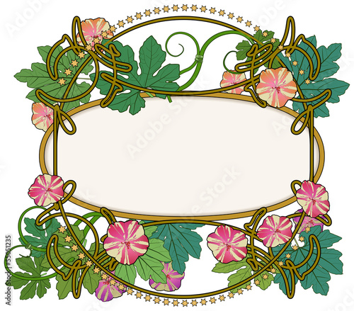 Vector: The signboard which overflowed in green The signboard which overflowed in green